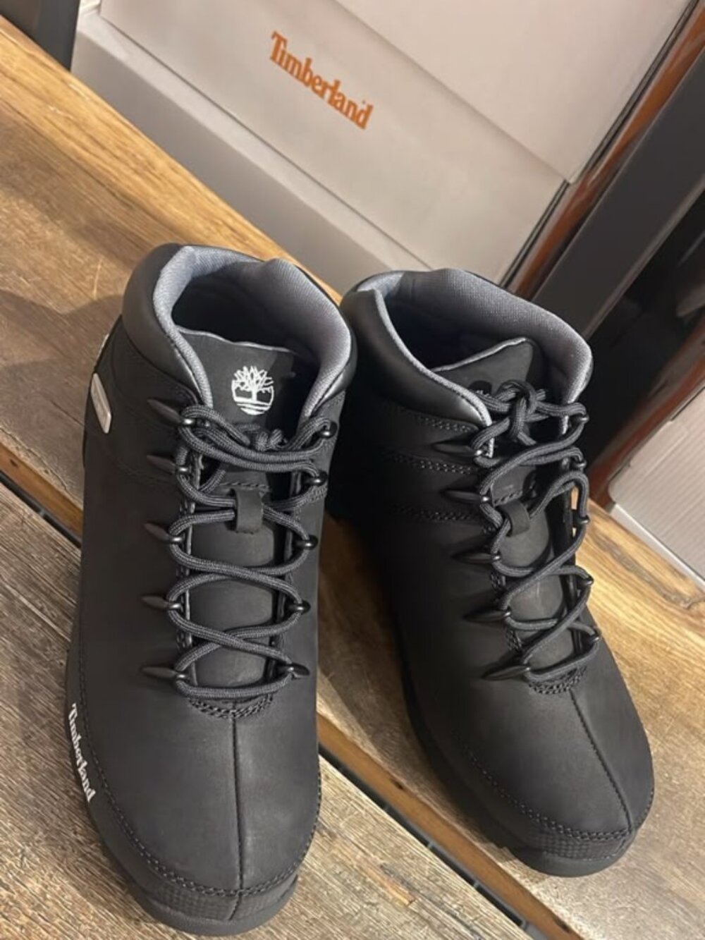 TIMBERLAND MEN'S EURO SPRINT MID LACE BOOT BLACK 6361R-001 ALL SIZES